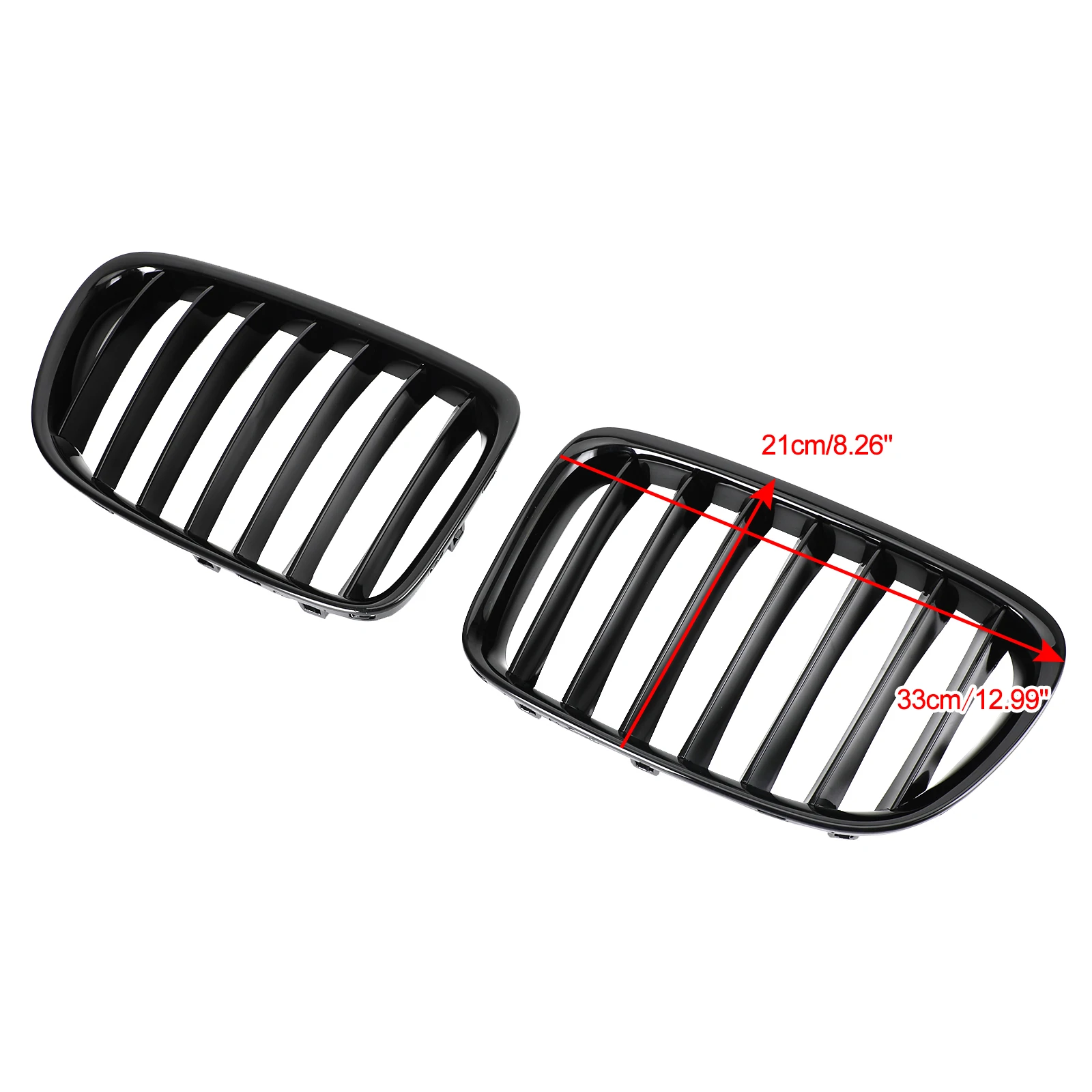 Artudatech Gloss Black Front Hood Kidney Grill Grille Fit for BMW X1 E84 2009-2014 SUV