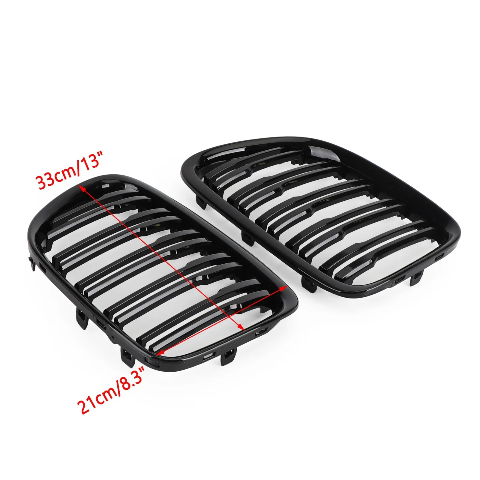 Artudatech Gloss Black Front Hood Kidney Grill Grille Fit for BMW X1 E84 2009-2014 SUV