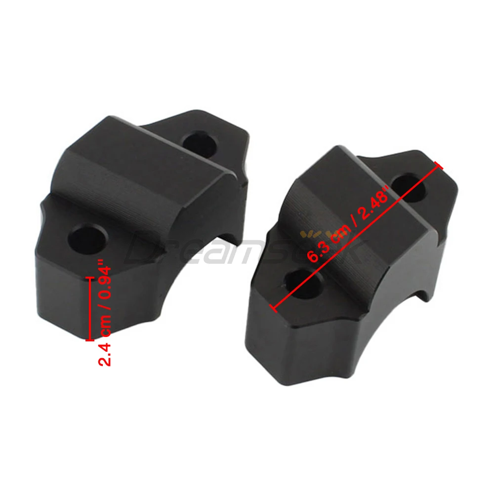 Handlebar Riser Clamp Mount for Yamaha MT-09 2015-2020 XSR900 2016-2024 Yamaha XT1200Z Super Tenere 2010-2024 Adapter Black