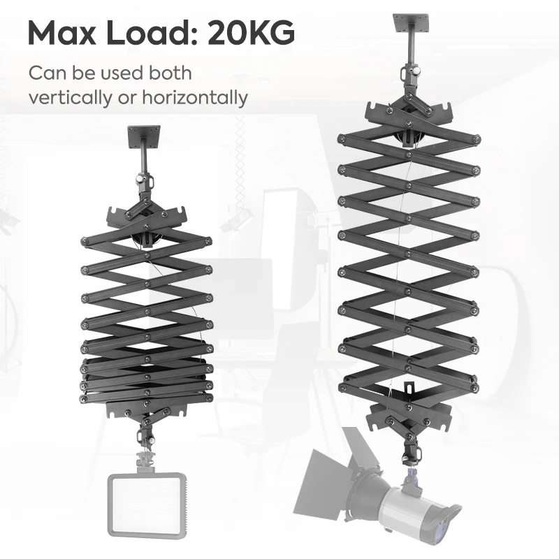 Photography 78inch/200cm Heavy-Duty Ceiling Wall Mount Boom Arm, Save Space, Stand For Ring Light Strobe Flash Camera Softbox