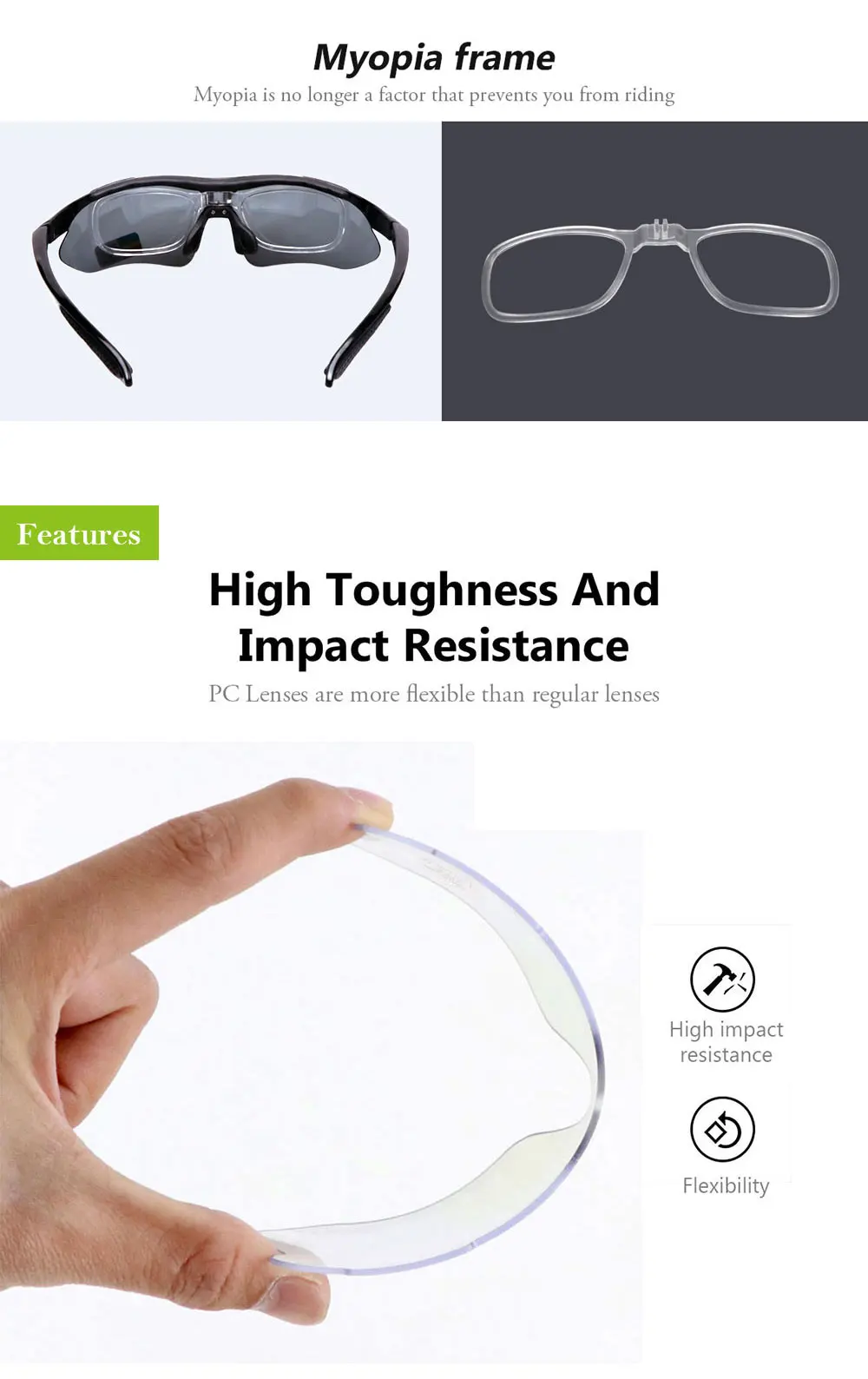 MOVIGOR 5 Lens Polarized Cycling Glasses Sports Men Sunglasses Road Bicycle Goggles Mountain Bike Riding Protection Eyewear set