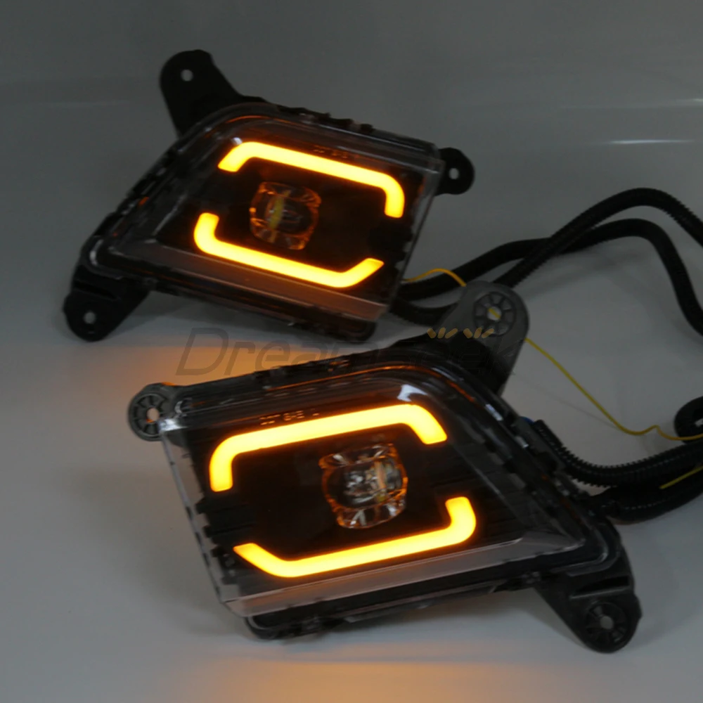 LED DRL Daytime Running Light for Chevy Silverado 1500 2500HD 3500HD 2019-2023 Fog Lamp with Turn Signal Driving Light Daylights