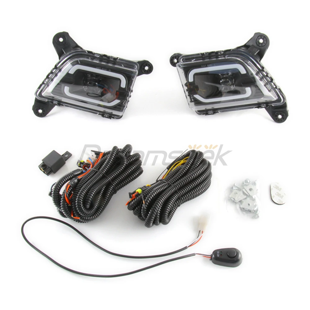 LED DRL Daytime Running Light for Chevy Silverado 1500 2500HD 3500HD 2019-2023 Fog Lamp with Turn Signal Driving Light Daylights