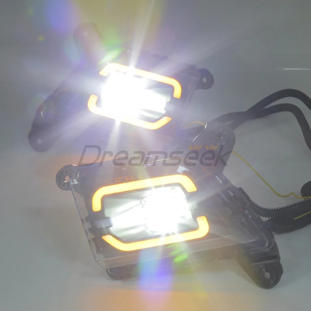 LED DRL Daytime Running Light for Chevy Silverado 1500 2500HD 3500HD 2019-2023 Fog Lamp with Turn Signal Driving Light Daylights