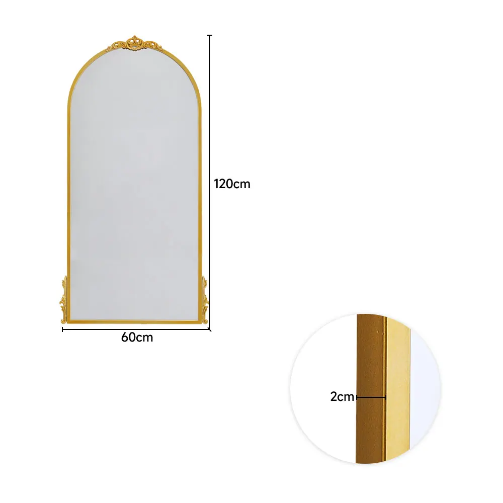 【Lifeideas】Antique Gold Metal Ornate Full Length Mirror