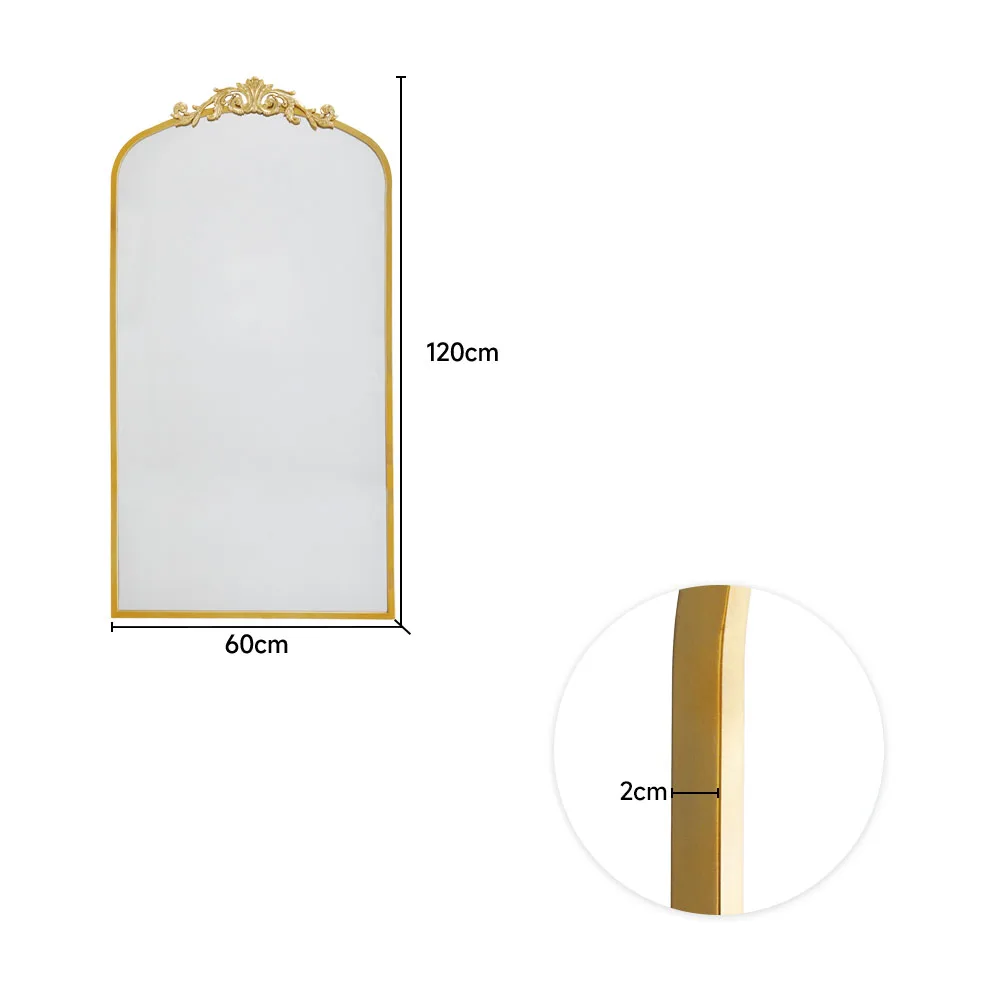 【Lifeideas】Antique Gold Metal Ornate Full Length Mirror
