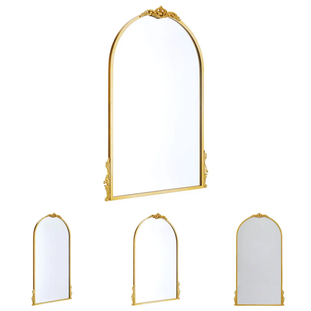 【Lifeideas】Antique Gold Metal Ornate Full Length Mirror