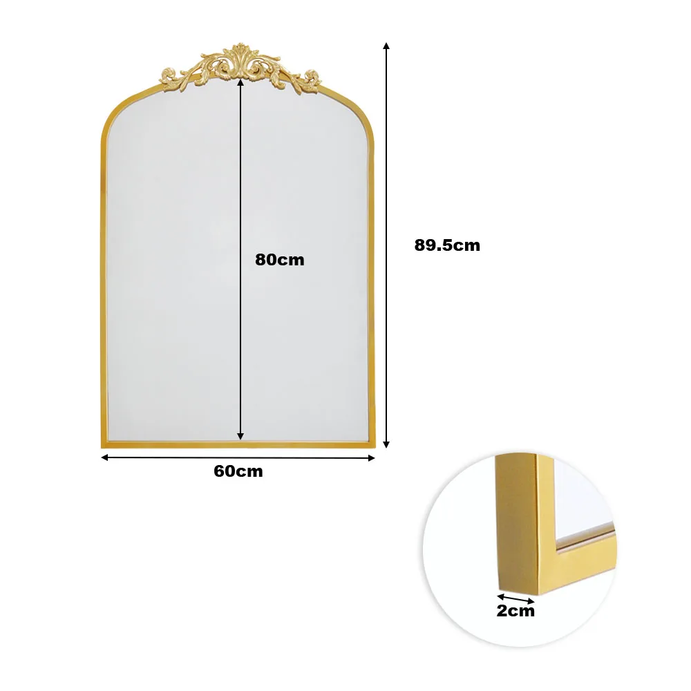 【Lifeideas】Antique Gold Metal Ornate Full Length Mirror
