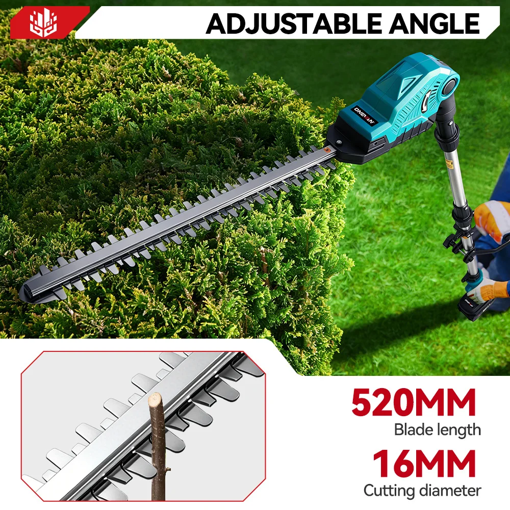 ONEVAN High Branch Battery-powered Hedge Trimmer Cordless Electric Hedge Shear Trimmer Gardening tool For Makita 18v Battery Pin