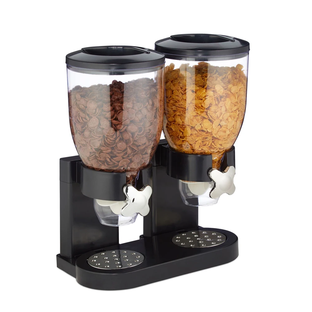 【Lifeideas】White Cereal Nuts Storage Container Dispenser for Kitchen