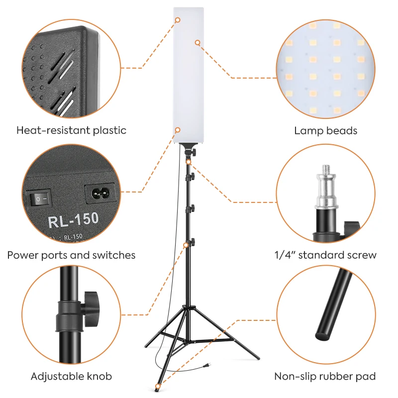 2pcs Led Video Light Kit, CRI 95+ Dimmable Photography Plug Lighting With 2m Stand And Remote Control, Studio Light For Portrait