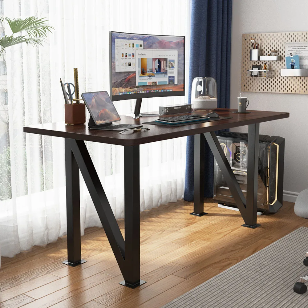 Livingandhome Height Metal Table Legs Furniture Accessories Anti-slip Black Iron Table Leg Round Metal Table Legs