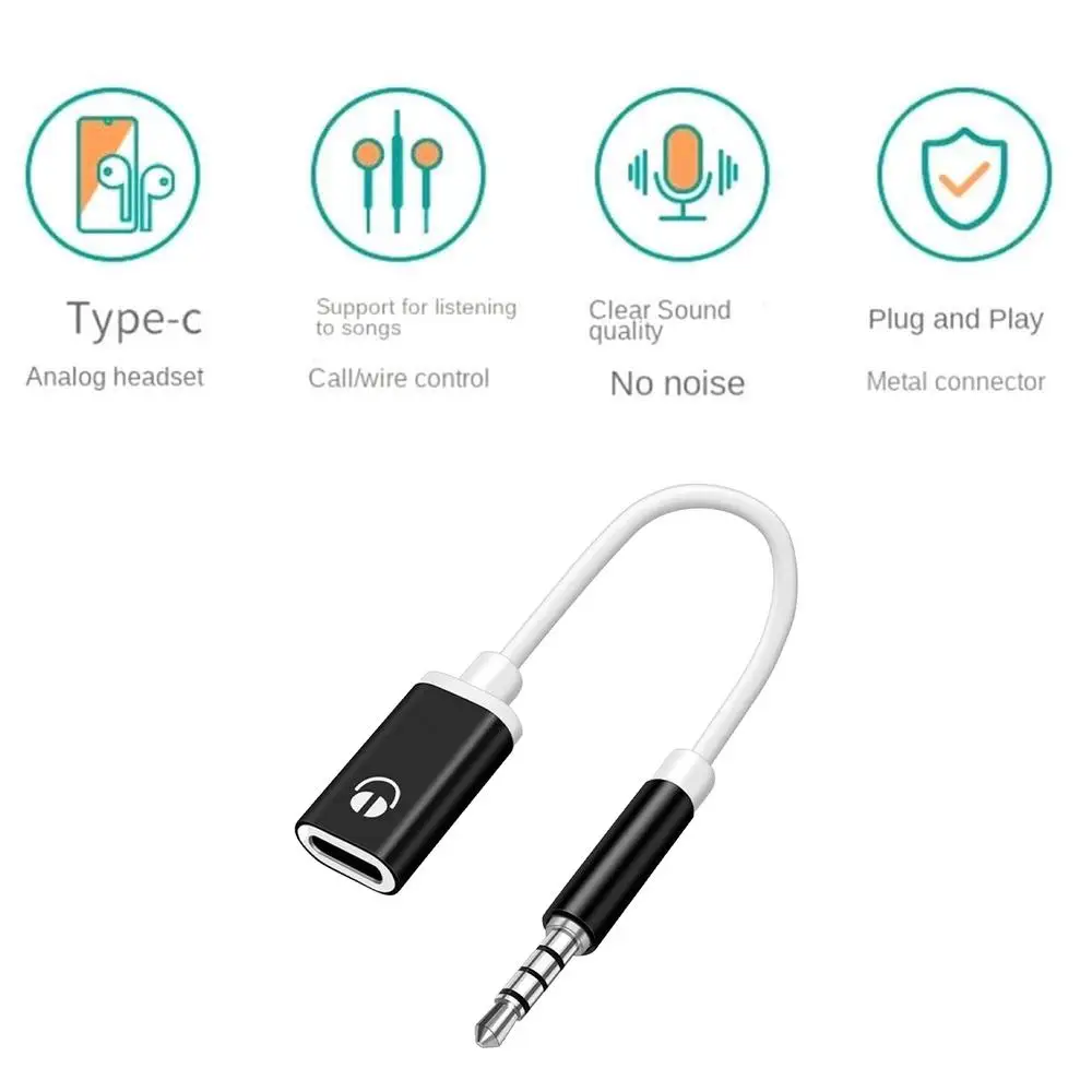 3.5mm Male to Type-c Female Converter Headphone Converter Aux Cable Type-C To 3.5mm Jack Converter for MP3 Player, Laptop,Tablet