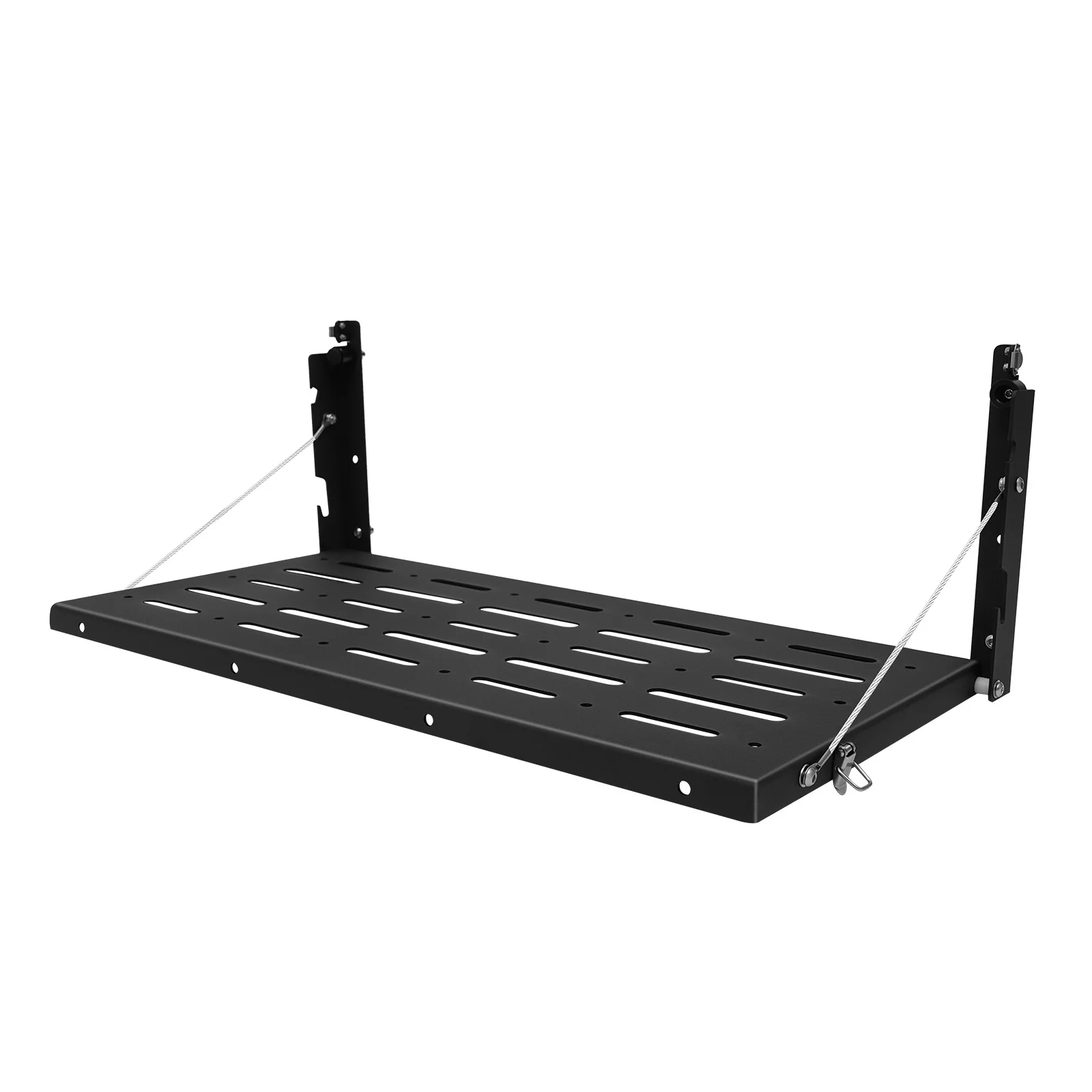Portable Folding Table Tailgate Table Black Metal Foldable Tailgate Table Dining Table 60×31cm for 07-17 Jeep Wrangler JK