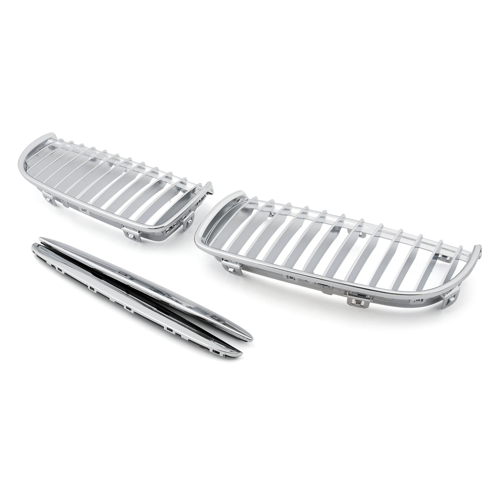 Artudatech Front Replacement Chrome Kidney Grille For BMW 3 Series E90 E91 M3 2004-2007
