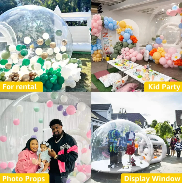 UK and US warehouse clearance sale! New inflatable bubble house with tent transparent dome, suitable for children's party PVC
