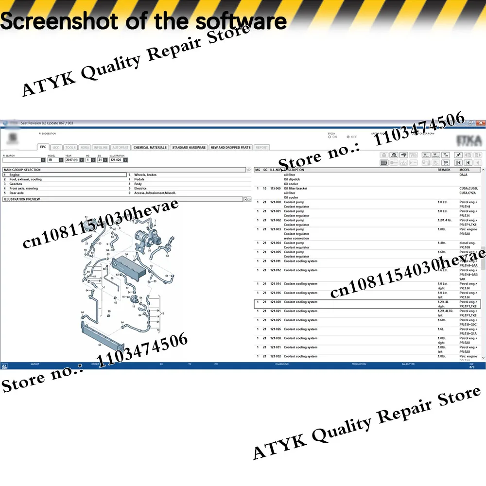 ETKA 8.2 VM Auto Repair Software for A-udi for V-W Group Vehicles Electronic Parts Catalog Car Tools Auto Data Base Tuning Cars