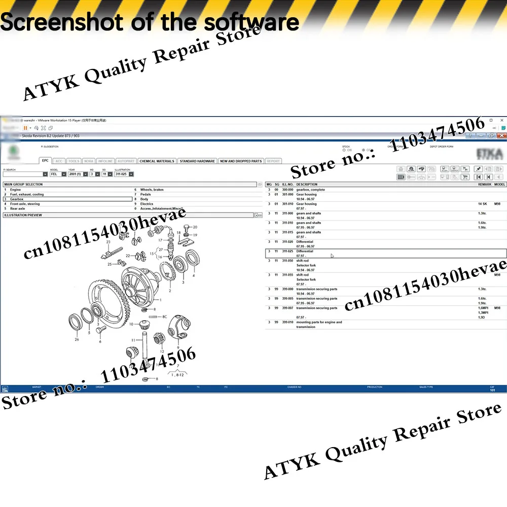 ETKA 8.2 VM Auto Repair Software for A-udi for V-W Group Vehicles Electronic Parts Catalog Car Tools Auto Data Base Tuning Cars