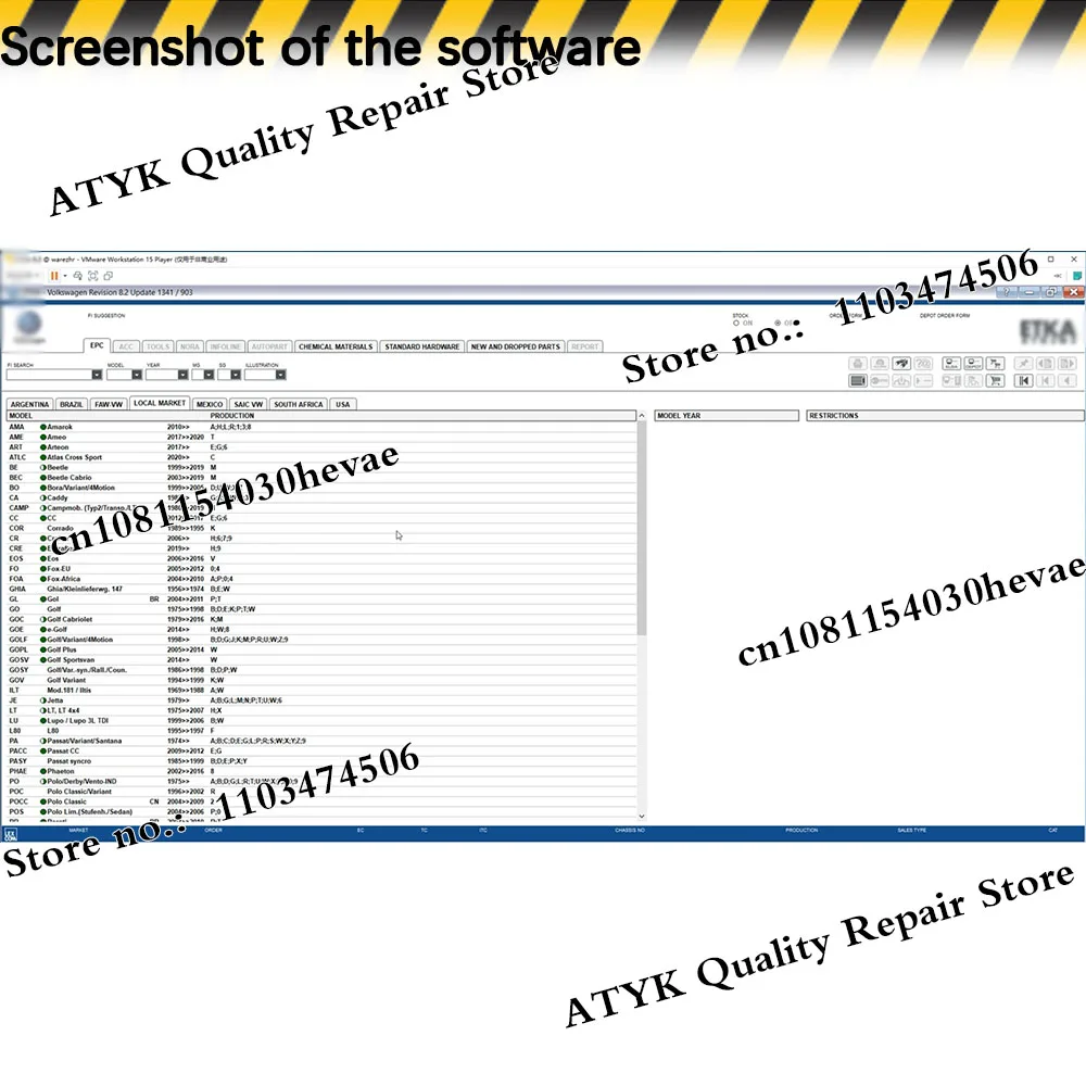 ETKA 8.2 VM Auto Repair Software for A-udi for V-W Group Vehicles Electronic Parts Catalog Car Tools Auto Data Base Tuning Cars