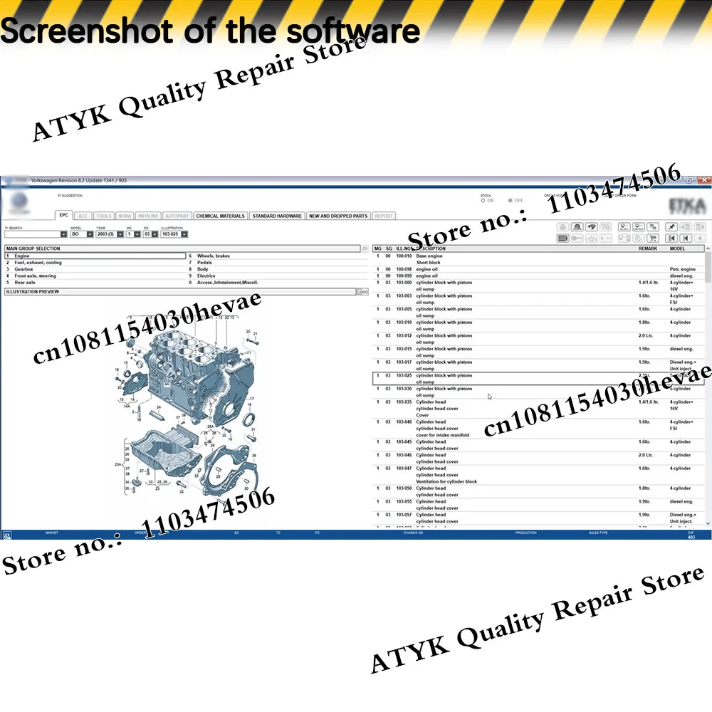 ETKA 8.2 VM Auto Repair Software for A-udi for V-W Group Vehicles Electronic Parts Catalog Car Tools Auto Data Base Tuning Cars