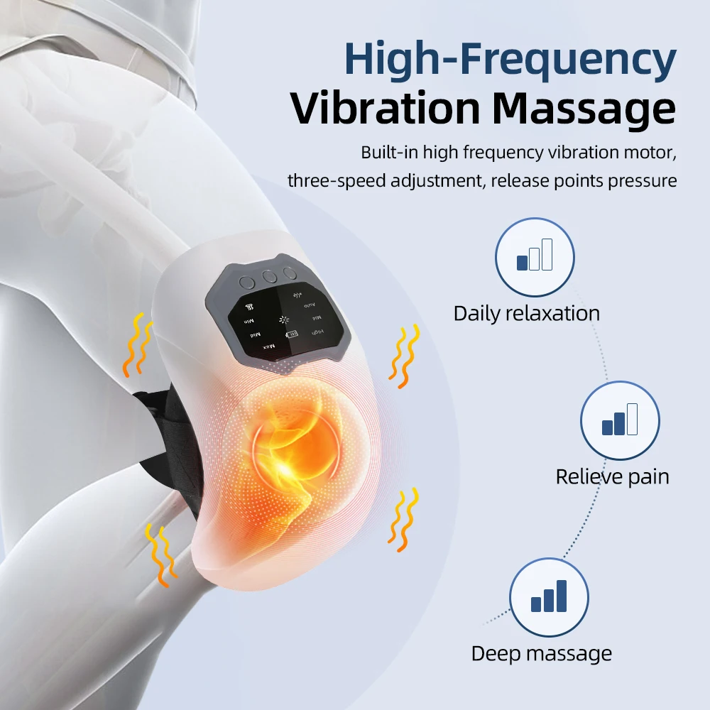 Smart Knee Massager Hot Compress Knee Relaxing Massager Infrared Heating Vibration Knee Pain Relief Elbow Shoulder Massager
