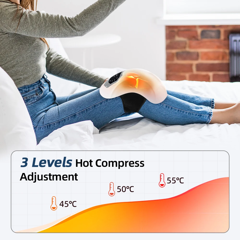 Smart Knee Massager Hot Compress Knee Relaxing Massager Infrared Heating Vibration Knee Pain Relief Elbow Shoulder Massager