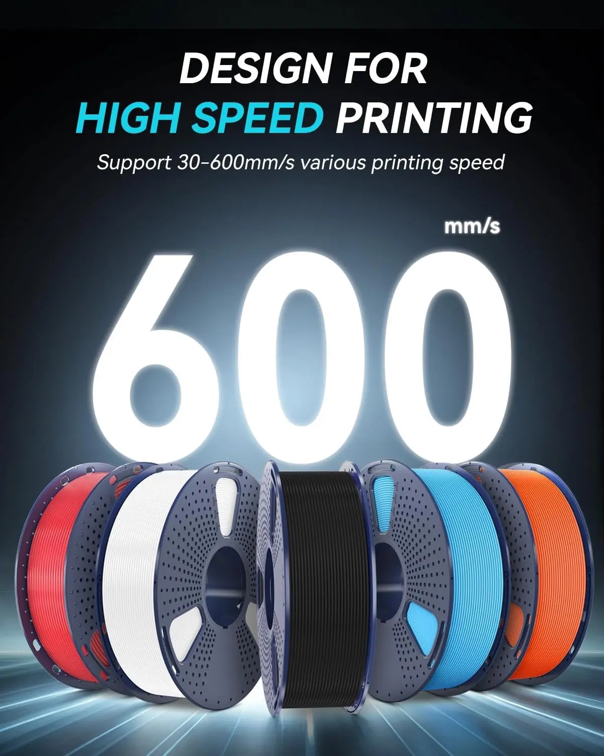 SUNLU High Speed Matte PETG Filament 1.75mm High Toughness Easy Print Fast 3D Printing Material Durable Smooth Finish 1KG Spool