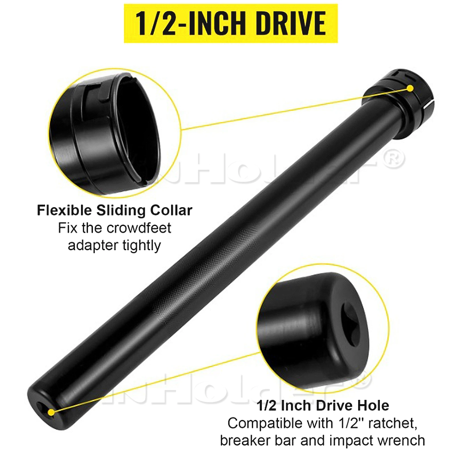 13PCS Inner Tie Rod Removal Installation Tool Set 1/2'' Drive Adapters Removal Tie Rod Tool For Cars Trucks with Blue Case