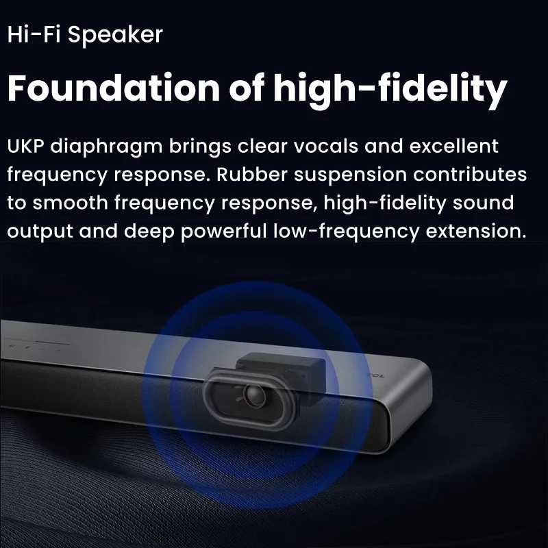 TCL S55H Series 2.1 Dolby Atmos all-in-one super bass soundbar with Subwoofer,S55H