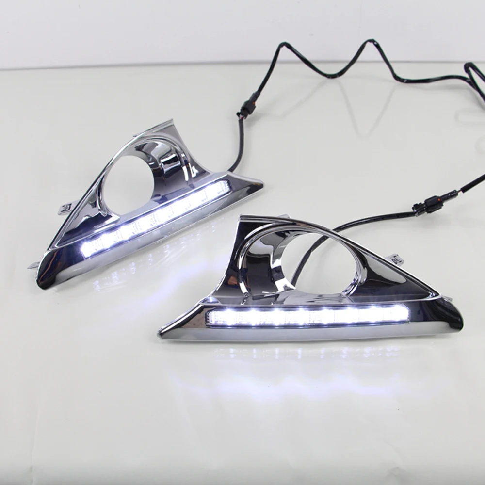 LED DRL Fog Lamp for Toyota Camry 2012-2014 / Aurion 2012 2013 2014 2015 2016 2017 2018 19 Daytime Running Light W/ Turn Signal