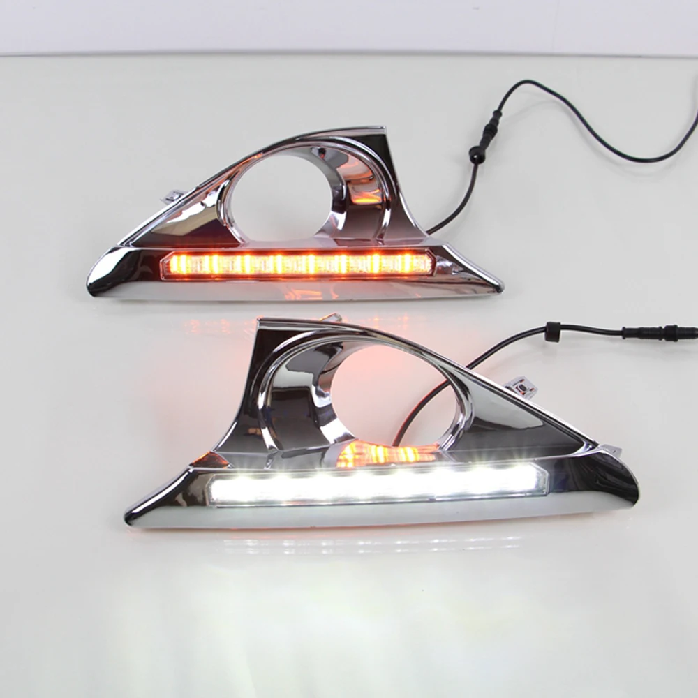LED DRL Fog Lamp for Toyota Camry 2012-2014 / Aurion 2012 2013 2014 2015 2016 2017 2018 19 Daytime Running Light W/ Turn Signal