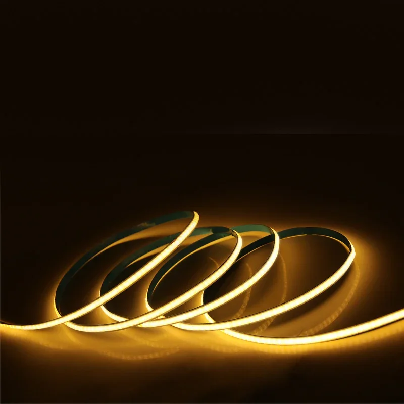 Ultra Thin COB LED Strip 3mm 5mm DC12V/24V 400Leds/m RA90 High Density Flexible FOB Ribbon Rope Tape Dimmable Linear Lighting