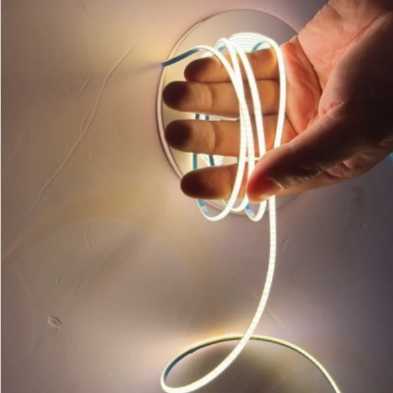 Ultra Thin COB LED Strip 3mm 5mm DC12V/24V 400Leds/m RA90 High Density Flexible FOB Ribbon Rope Tape Dimmable Linear Lighting