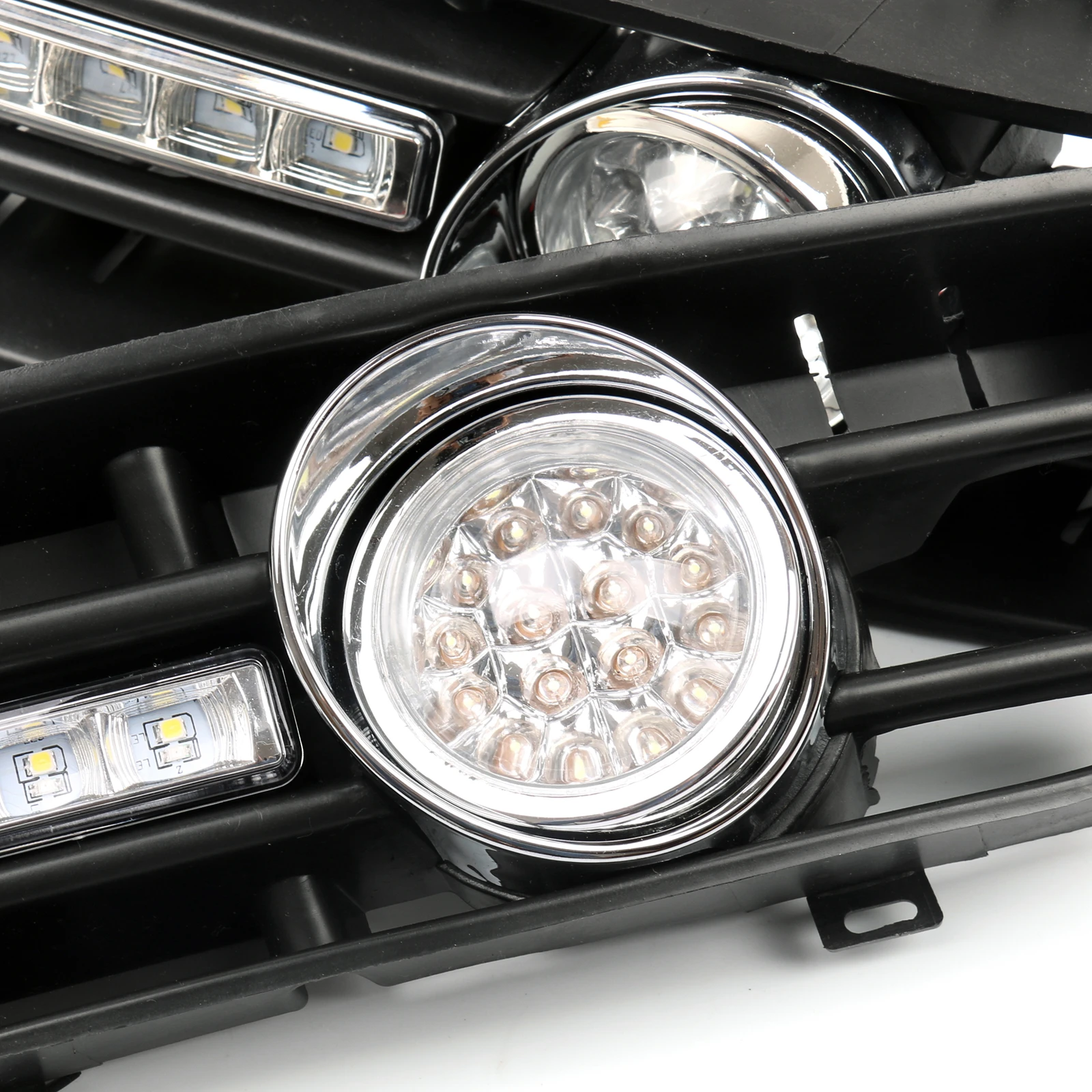 Artudatech 2x Fog Light 5 LED Front Bumper Grille DRL Lamp For 99-04 VW Golf MK4 GTI TDI