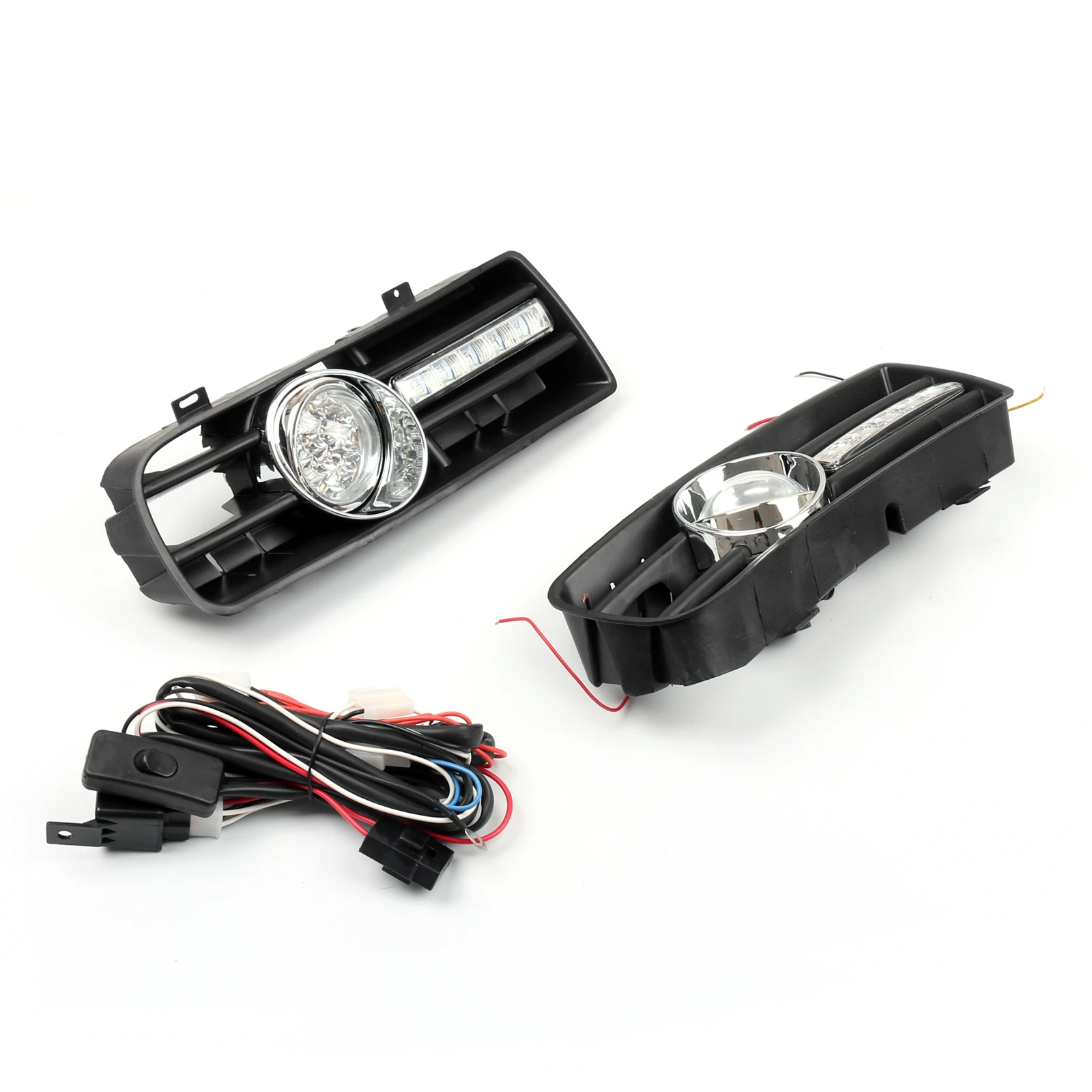 Artudatech 2x Fog Light 5 LED Front Bumper Grille DRL Lamp For 99-04 VW Golf MK4 GTI TDI