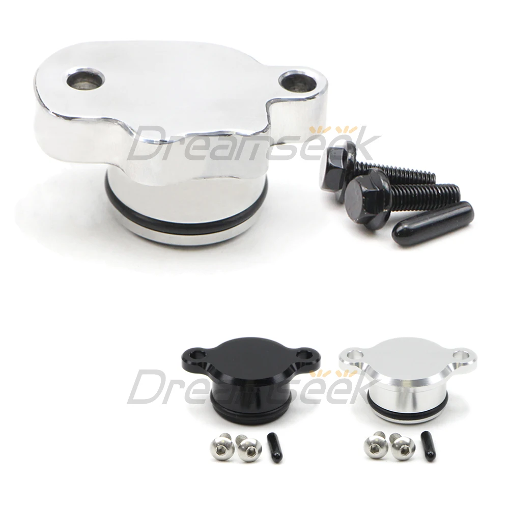 Oil Injection Pump Delete Block Off Plug for Yamaha PW80 PW50 Y-Zinger 1991-2024 Motorcycle Hardware CNC Aluminum Black / Chrome