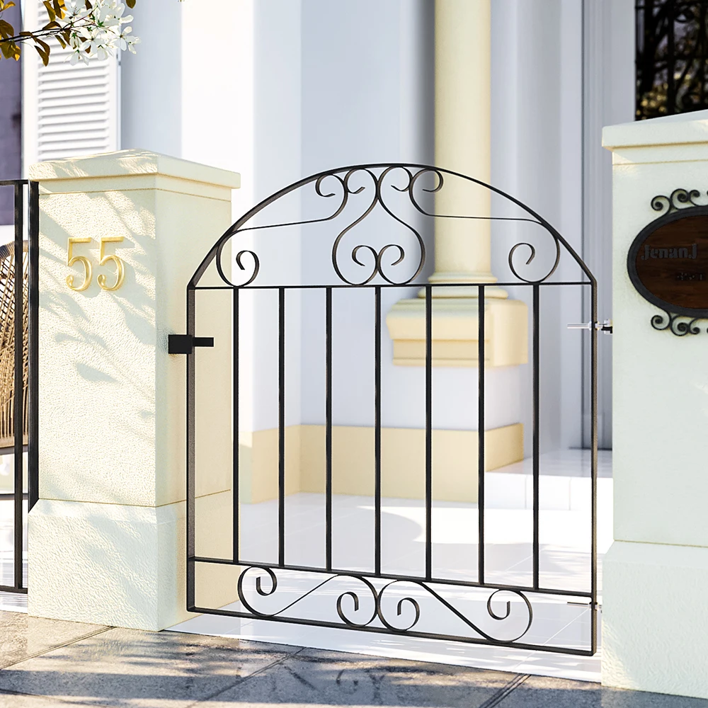 【Breeins】Modern House Grill Designs Front Door Wrought Iron Main Gate For Garden
