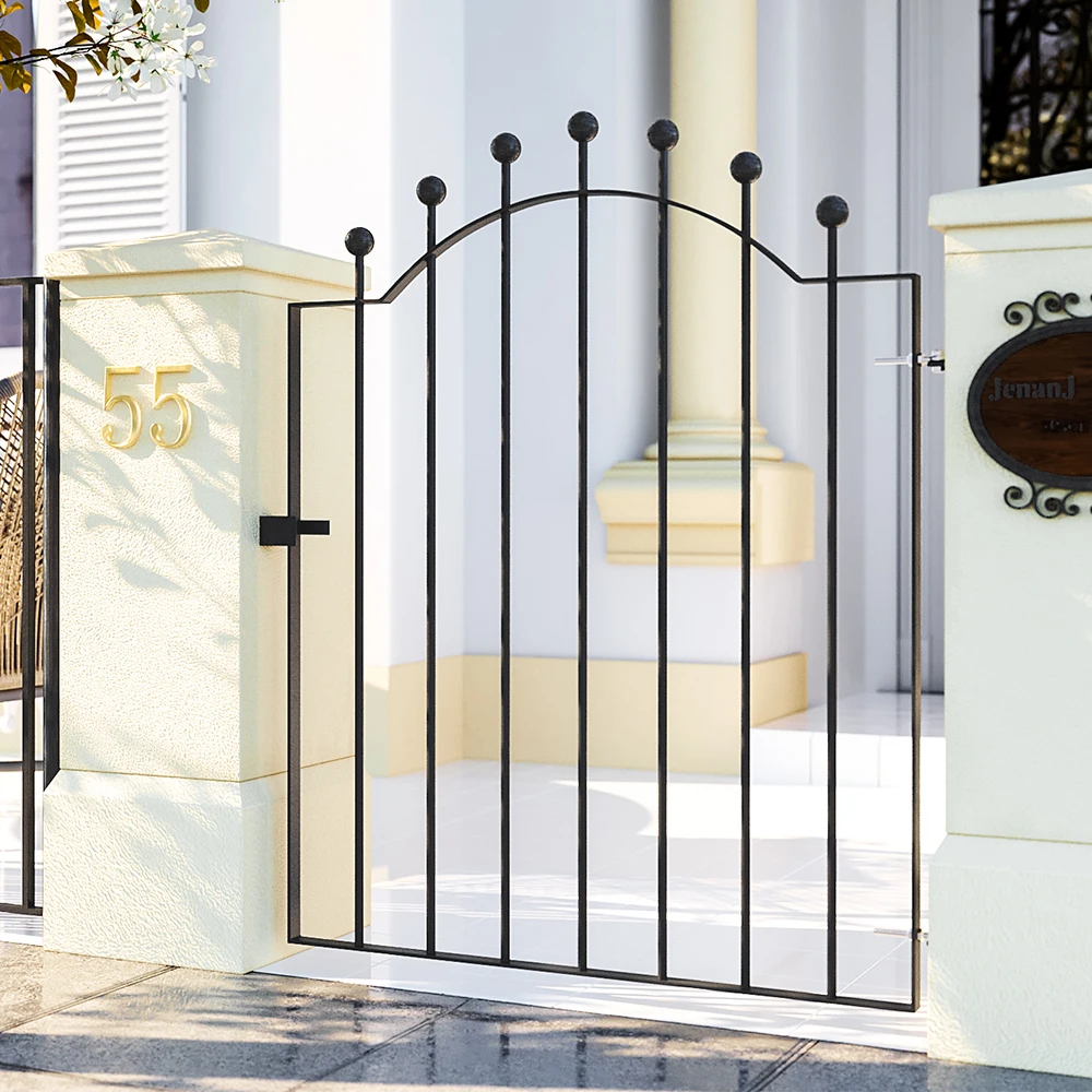 【Breeins】Modern House Grill Designs Front Door Wrought Iron Main Gate For Garden