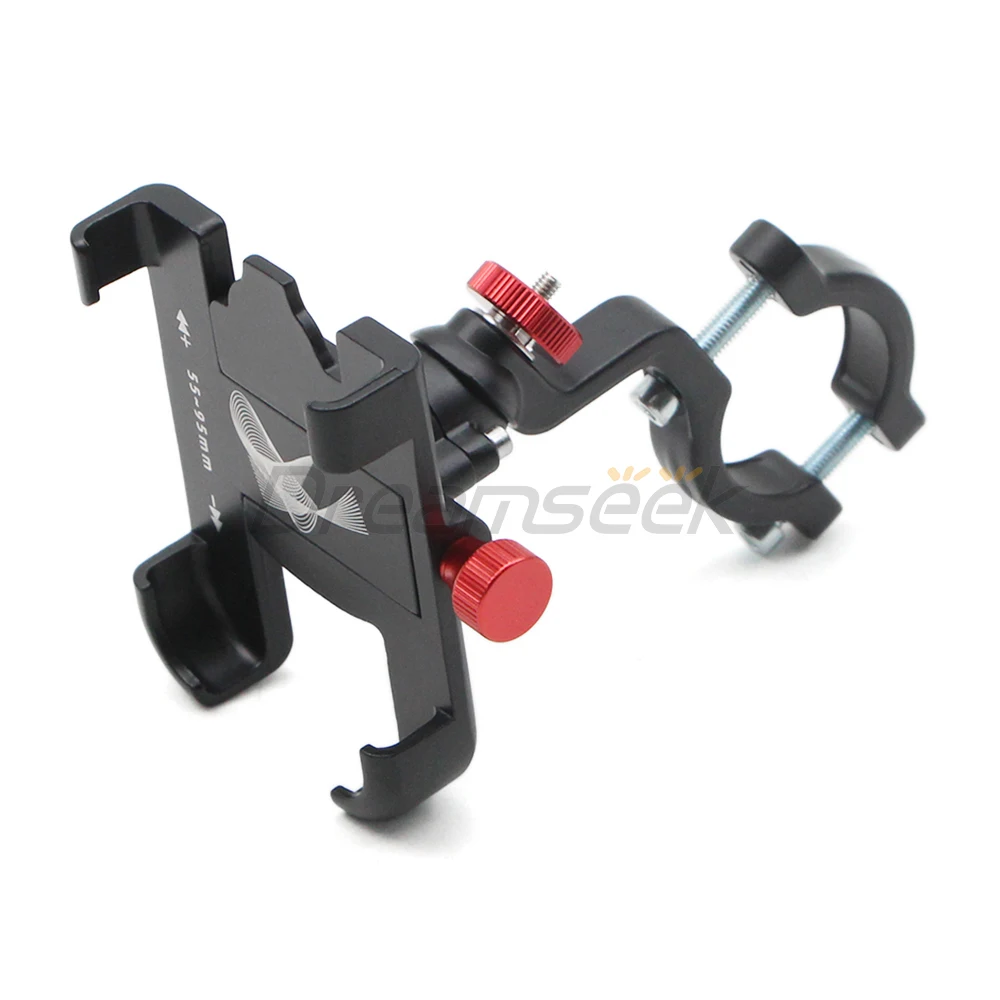 Bicycle Motorcycle Handlebar 360 Degrees Cell Phone Holder Mount Bike GPS Bracket Clip Stand Universal Anti-shake Aluminum Alloy