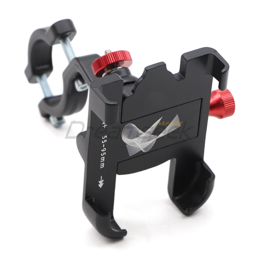 Bicycle Motorcycle Handlebar 360 Degrees Cell Phone Holder Mount Bike GPS Bracket Clip Stand Universal Anti-shake Aluminum Alloy