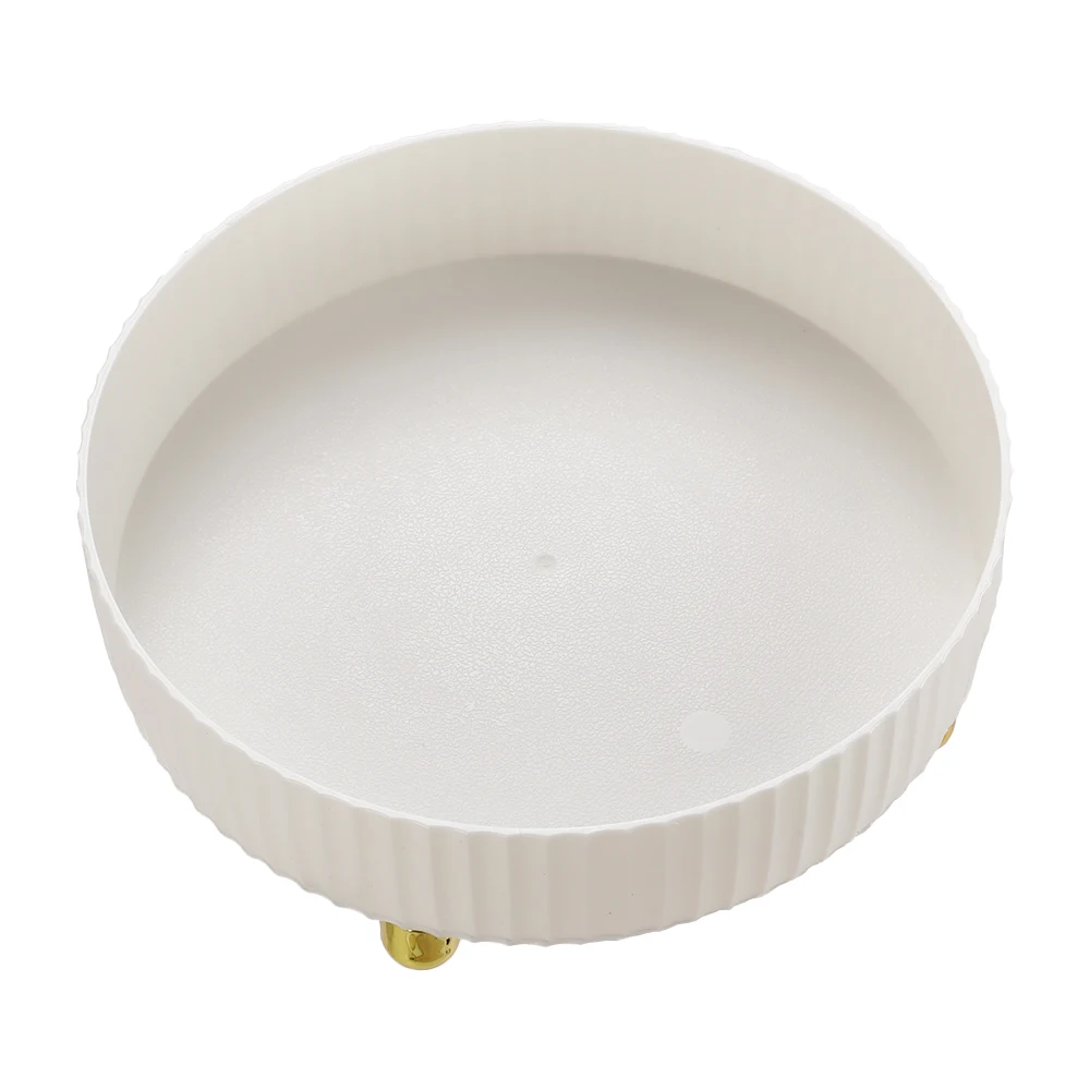 Rotating Round Spice Storage Rack Tray Turntable Kitchen Organizer, 22cm Dia x 7.5cm H