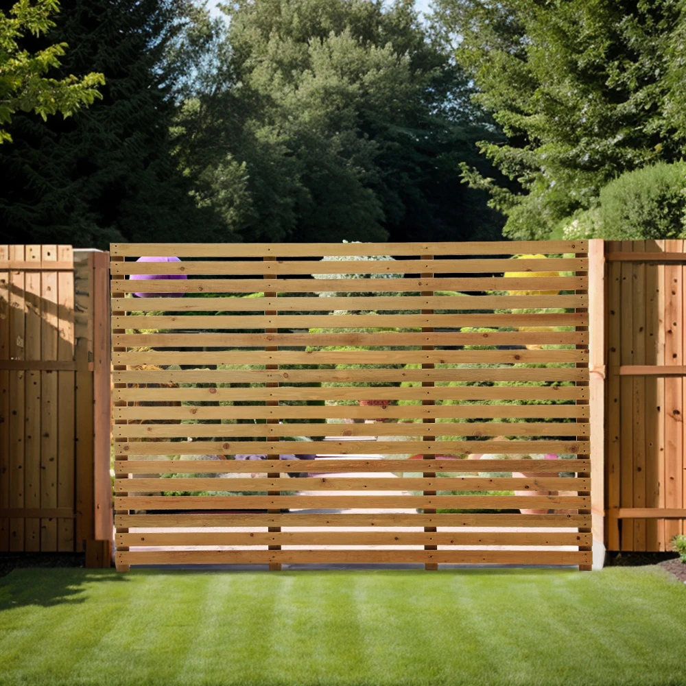 Garden Wood Fence Gate for Outdoor Waterproof and Anti-corrosive Paint Pine Fence Gate