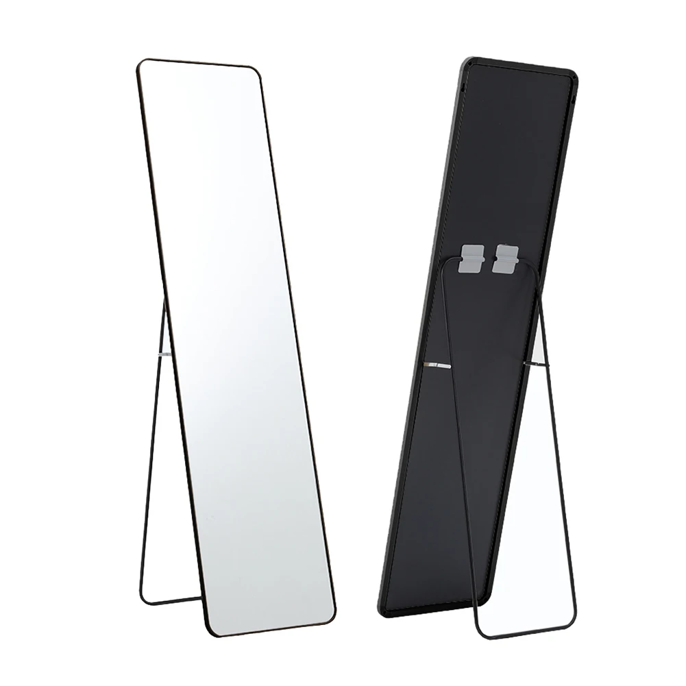【Lifeideas】Black 150/160cm Modern Arched Wall Freestanding Floor Mirror