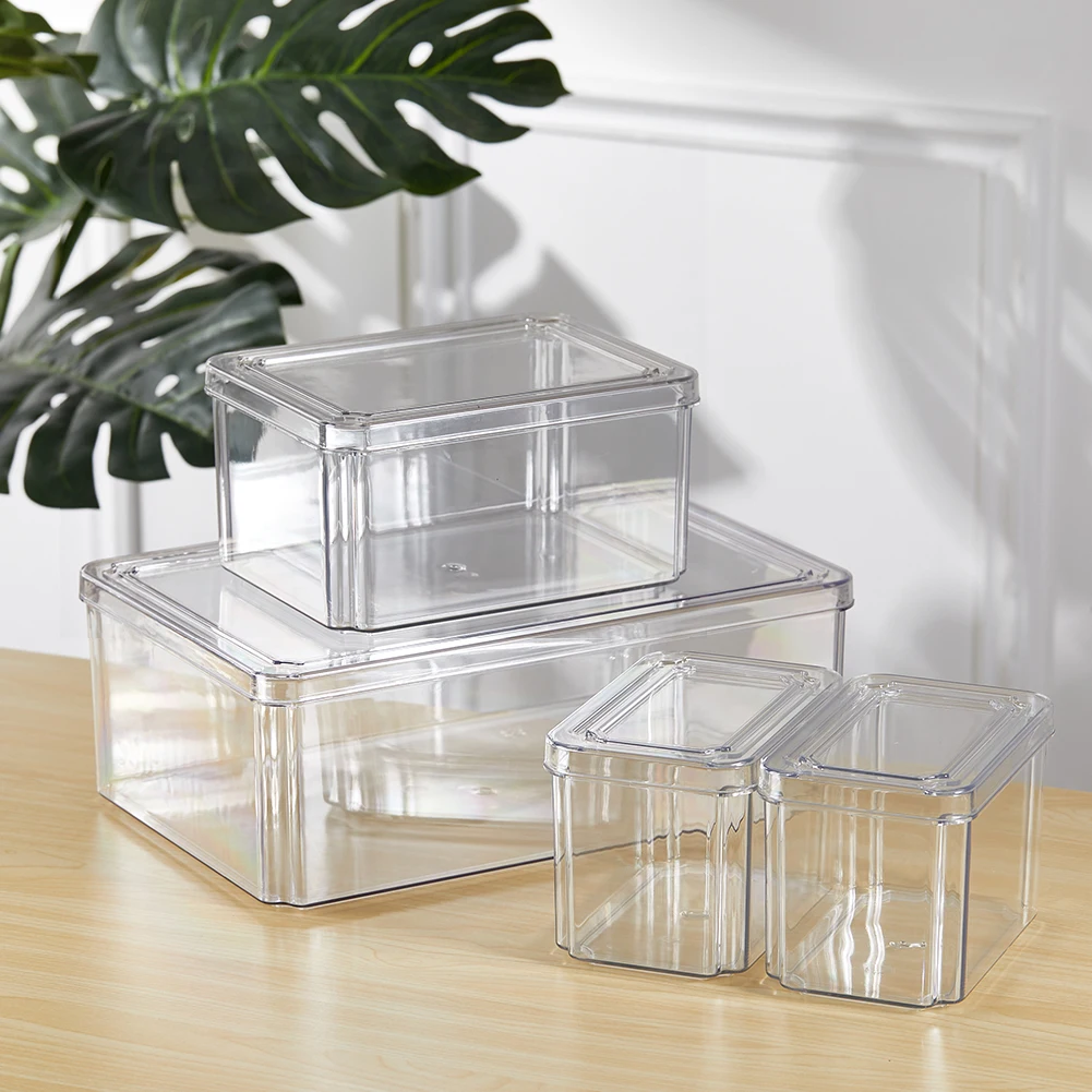 【Lifeideas】4Pcs Transparent Refrigerator Storage Organizer Boxes Set