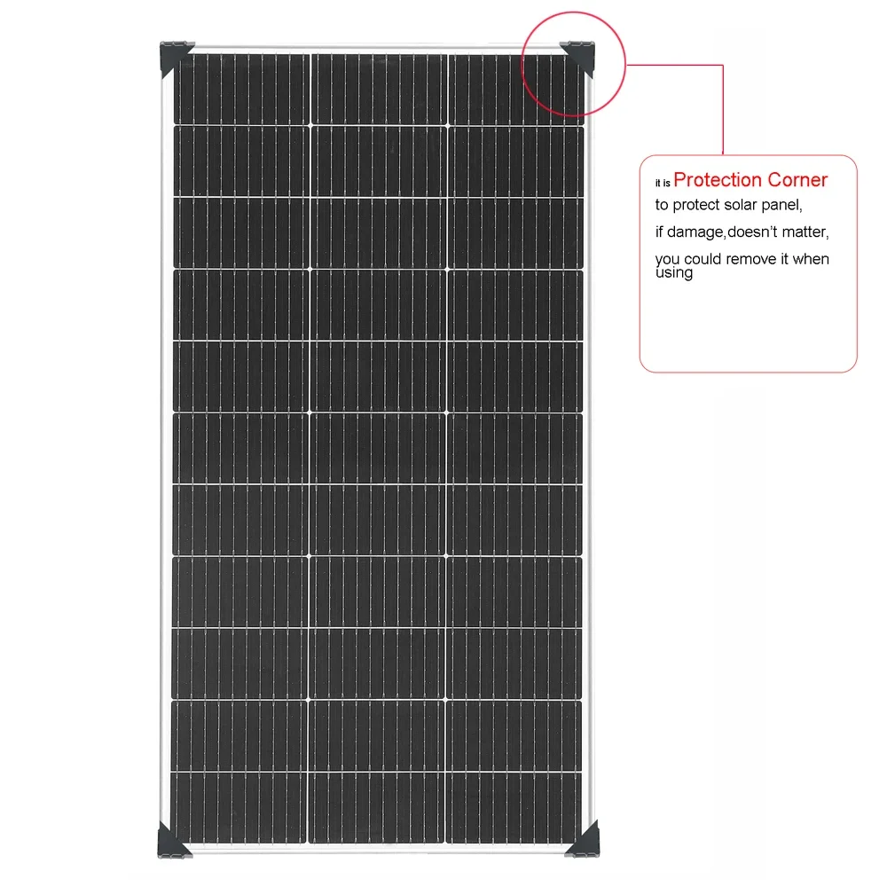Photovoltaic Panel 150W 120W 100W 50W Flexible Solar Panel Aluminum Frame for Home Balcony Camper RV Car Boat Outdoor Travel