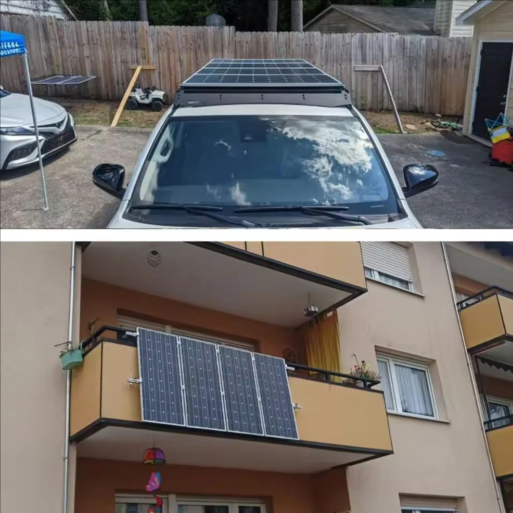 Photovoltaic Panel 150W 120W 100W 50W Flexible Solar Panel Aluminum Frame for Home Balcony Camper RV Car Boat Outdoor Travel