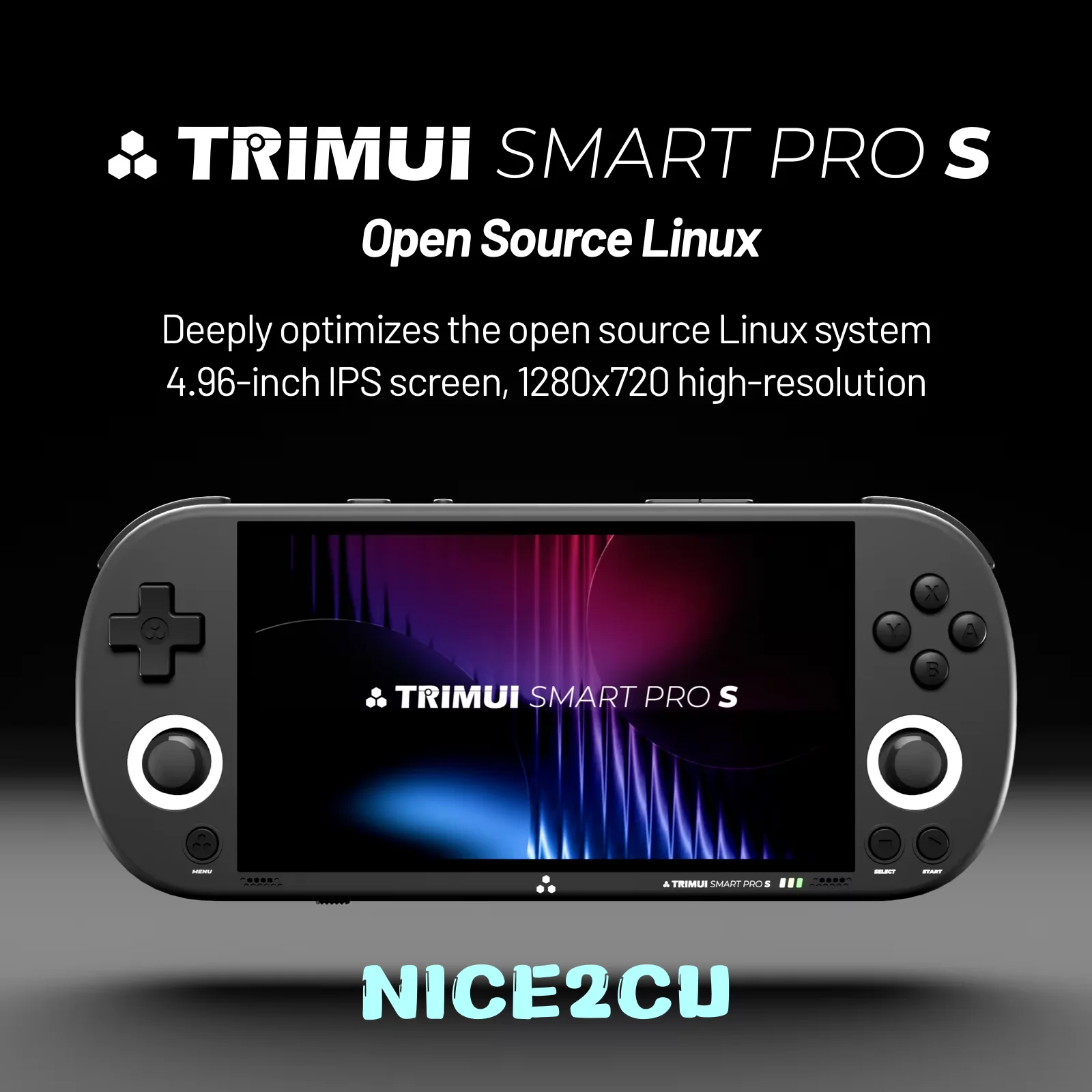 Trimui Smart Pro S Handheld Game Console 4.96'' IPS Screen Linux System Joystick RGB Lighting Retro Video Game Smartpros Gifts
