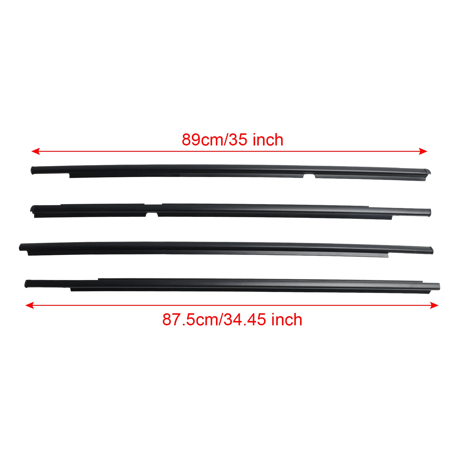 4pcs Outer Door Glass Weatherstrip Moulding for Toyota Yaris Vitz 2005-2010