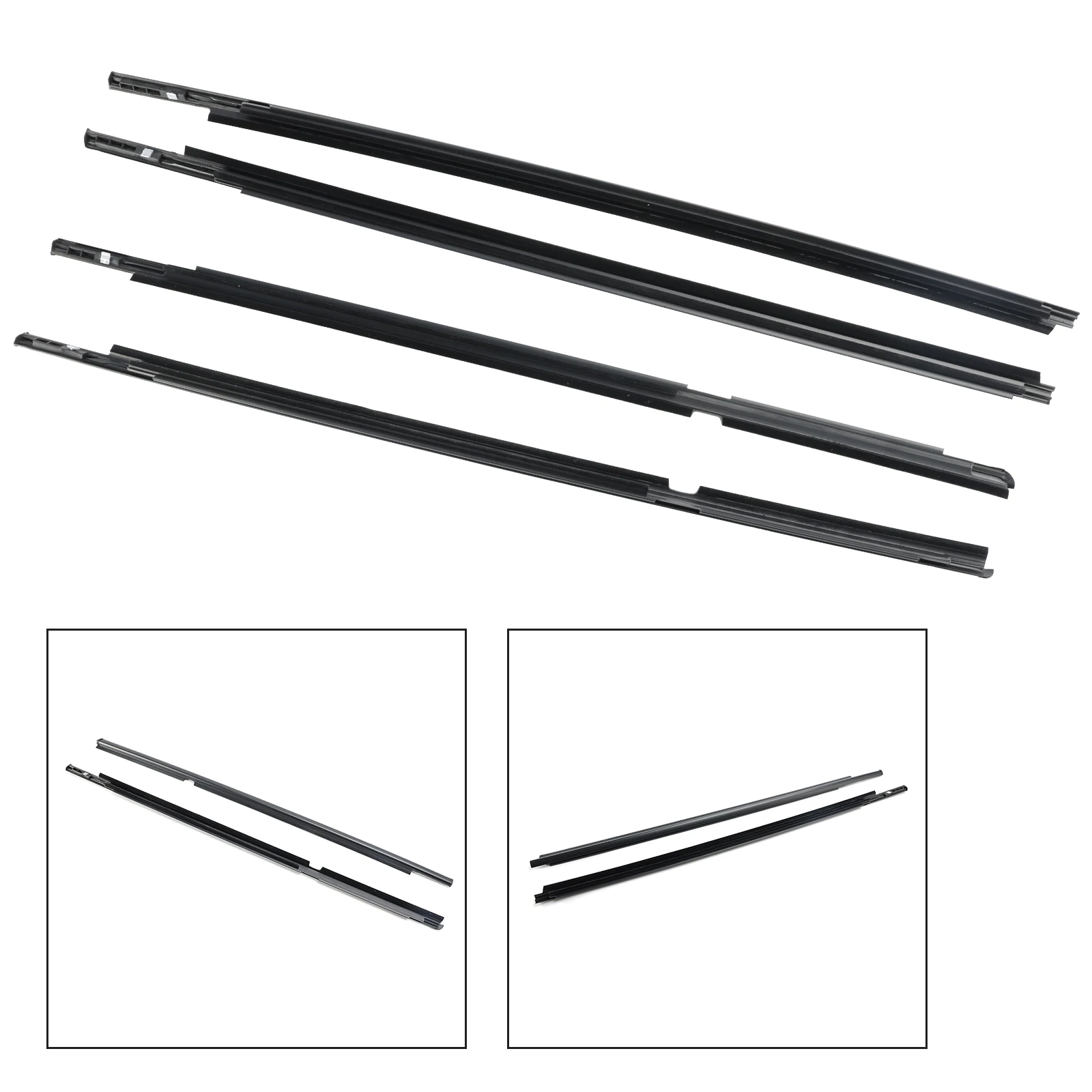 4pcs Outer Door Glass Weatherstrip Moulding for Toyota Yaris Vitz 2005-2010