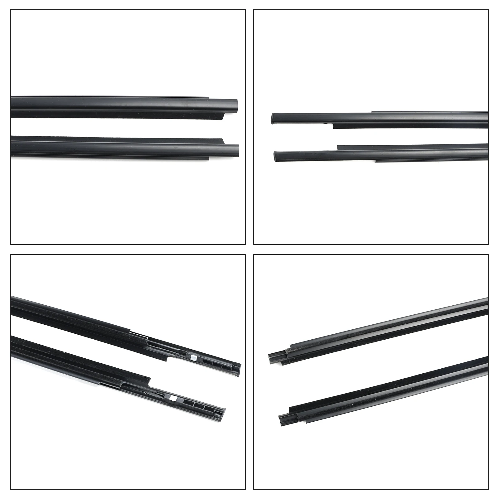 4pcs Outer Door Glass Weatherstrip Moulding for Toyota Yaris Vitz 2005-2010